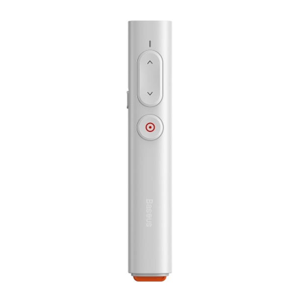 Baseus ACFYB-A02 Orange Dot RF2.4GHz PPT Wireless Multimedia Presenter Page Turning Pen, Youth Version, Control Distance: 30m(White)