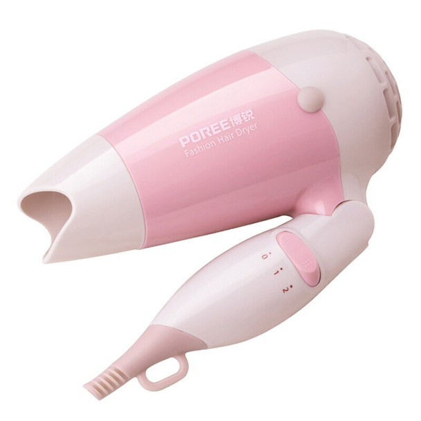 POREE PH1601 Small Power 1000W Hair Dryer, CN Plug(Pink)