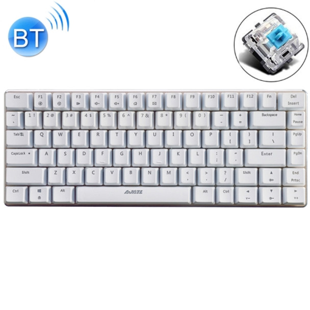 Ajazz 82 Keys Laptop Computer Gaming Mechanical Keyboard (White Blue Shaft)