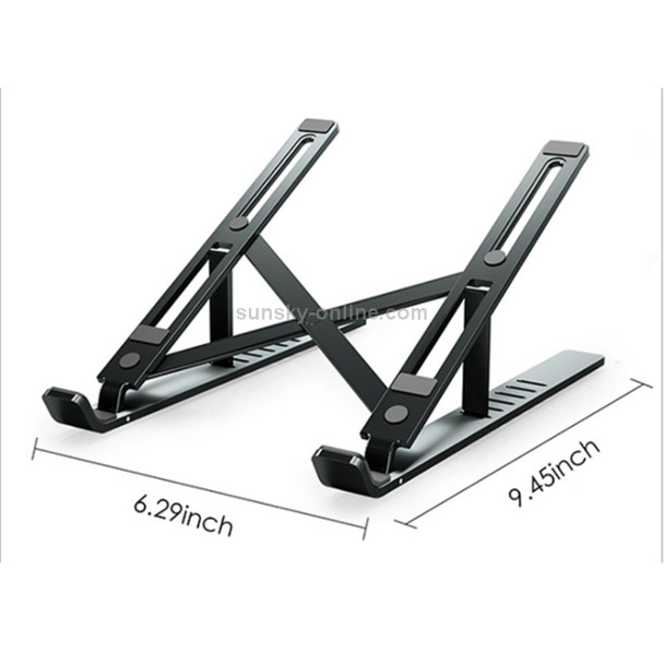 Licheers LC-263 Scalable Aluminum Alloy Laptop Stand Notebook Mount (Black)