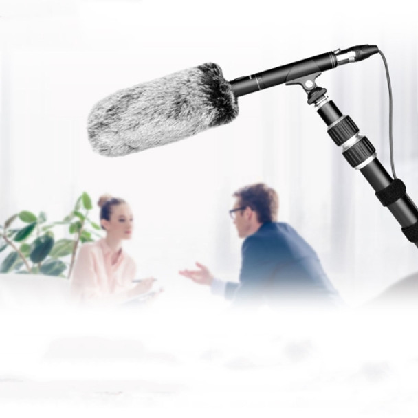 YELANGU YLG9933A MIC07 Professional Interview Condenser Video Shotgun Microphone with 6.5mm Audio Adapter & 3.5mm RXL Audio Cable(Black)