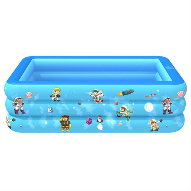 Household Indoor and Outdoor Aerospace Pattern Baby Square Inflatable Swimming Pool, Size:130 x 85 x 50cm