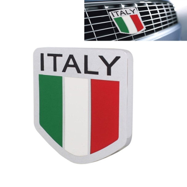 MZ Universal Italy Flag Pattern Aluminum Alloy Car Front Grille