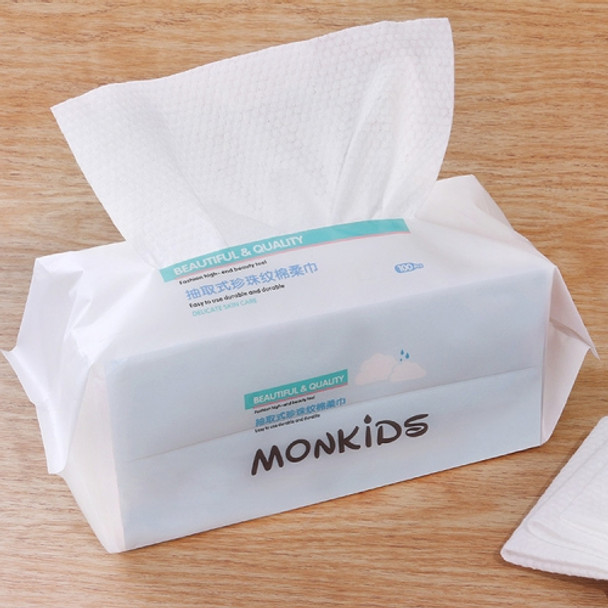 MONKIDS KS037 Disposable Face Towel Pure Cotton Thickening Pearl Cleansing Towel, Style:100 SheetS Pearls Texture