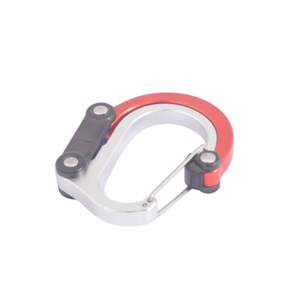 Multifunctional Carabiner Aluminum Alloy D-Type Outdoor Products Quick-Hanging Buckle(Red)