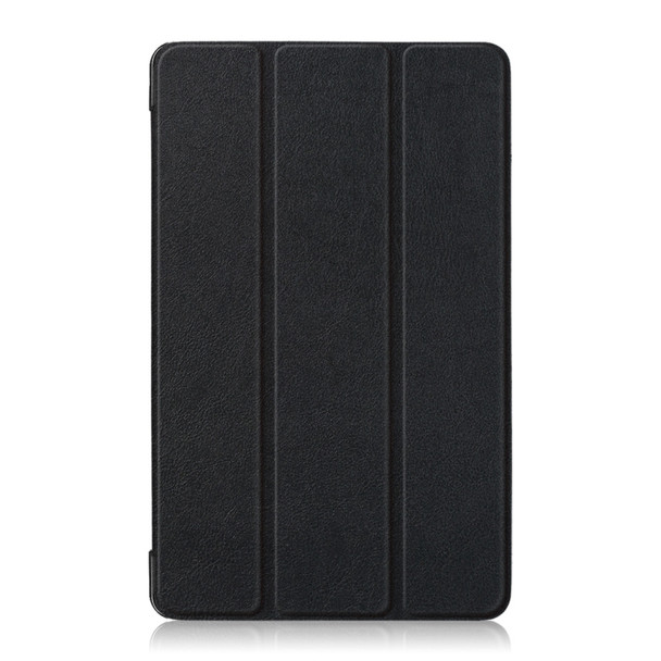 Custer Texture Horizontal Flip Leather Case for Huawei MediaPad M5 Lite 8 inch, with Three-folding Holder(Black)