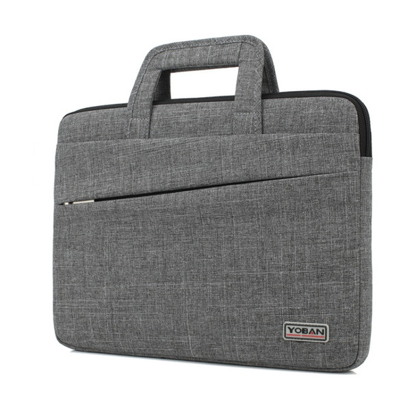 YOBAN Y-923-1 Casual Laptop Bag Waterproof Tablet Business Bag, Size: 14 inch(Light Grey)