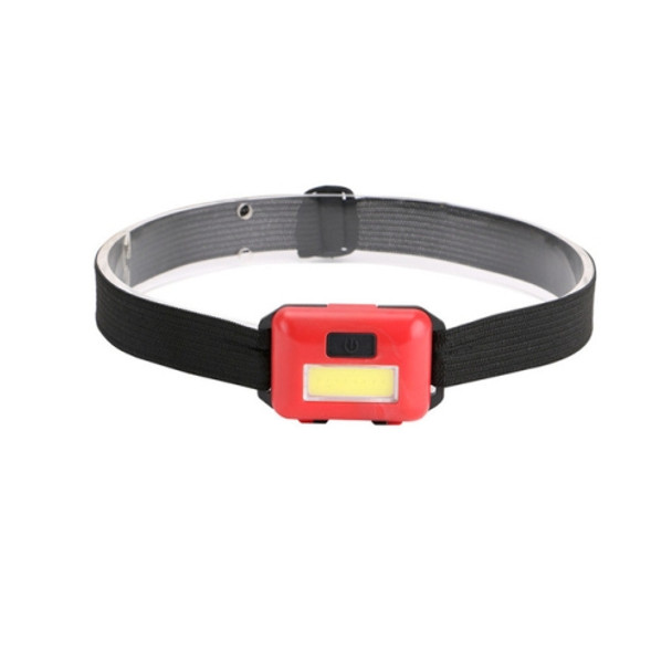 2 PCS Mini COB LED Headlamp Adjustable Camping Torch Lamp Light with 3 Modes(Red)