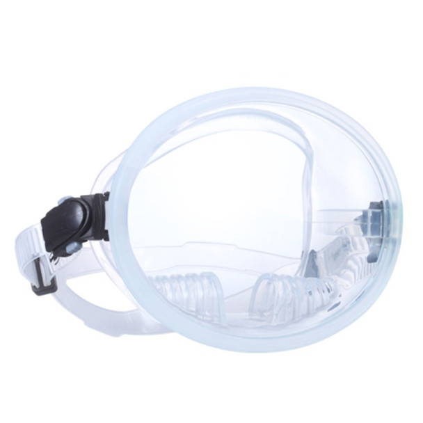 WAVE Panoramic Wide Field Of Vision Diving Goggles Anti-Fog And Waterproof Snorkeling Tempered Glass Mask, Size: One Size(Transparent)