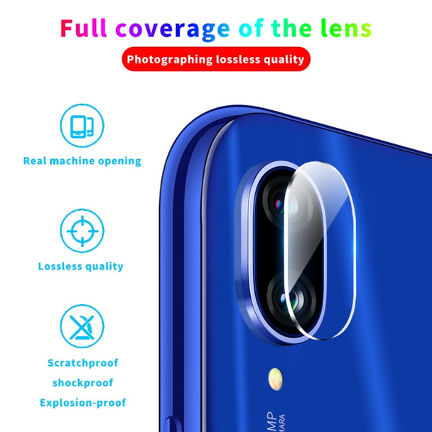 For Xiaomi Redmi Note 7 9D Transparent Rear Camera Lens Protector Tempered Glass Film