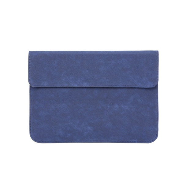 Horizontal Matte PU Laptop Bag For Macbook Pro 15 inch A1707/A1990(Liner Bag (Dark Blue))