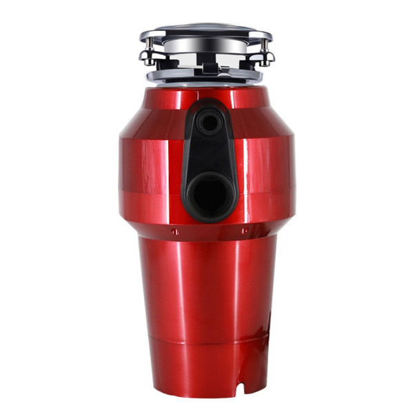 Garbage Disposal Home Kitchen Food Treatment Machine Sink Kitchen Waste Shredder, EU Plug, Style: A8 Air Switch(Red )