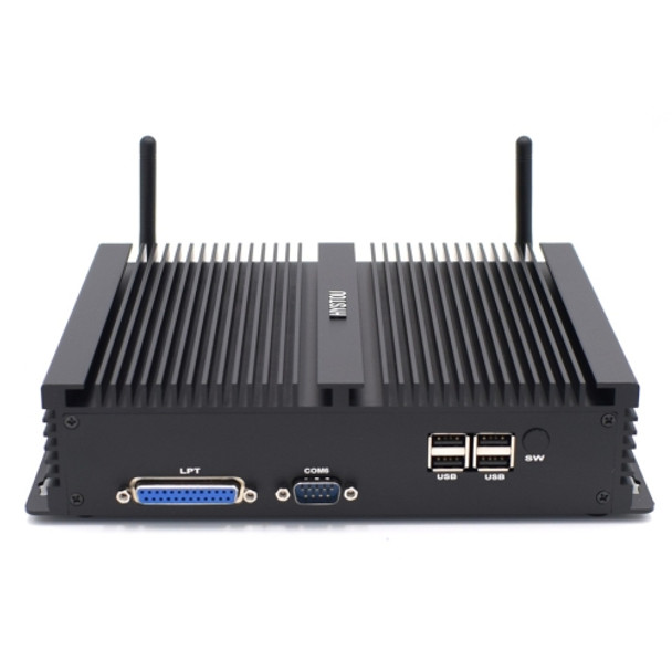 HYSTOU H4-I7-8550U Fanless Mini Industry PC Intel Core i7-8550U Processor Quad Core up to 1.8GHz, RAM: 16G, ROM: 512G, Support Win 7 / 8 / 10 / Linux (Black)