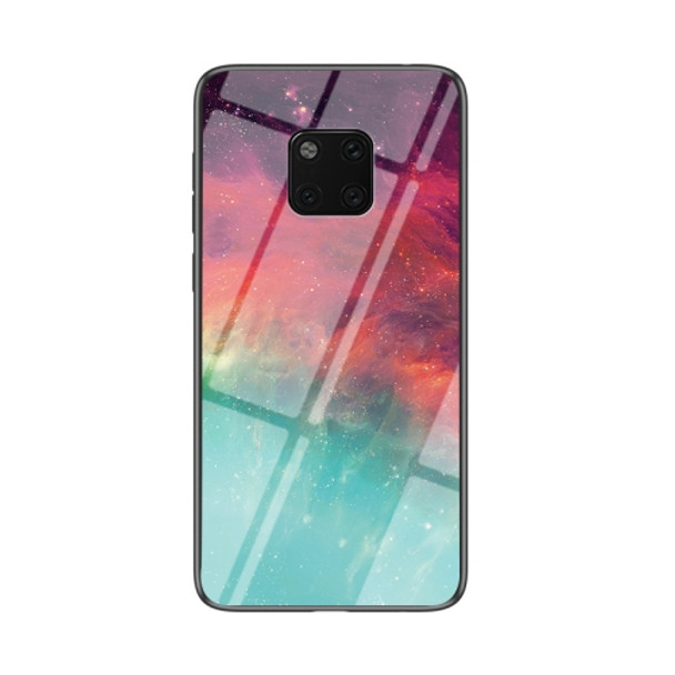 For Huawei Mate 20 Pro Starry Sky Pattern Tempered Glass + TPU Shockproof Protective Case(Colorful Starry Sky)