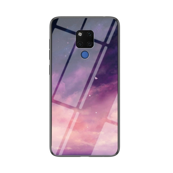 For Huawei Mate 20 X Starry Sky Pattern Tempered Glass + TPU Shockproof Protective Case(Fantasy Starry Sky)