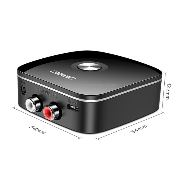 UGREEN CM106 3.5mm AUX + 2 RCA Interface Bluetooth 4.2 Wireless Bluetooth Receiver, Support APTX