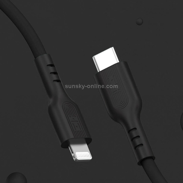 Original Xiaomi Youpin GL870 ZMI USB-C / Type-C to 8 Pin Silicone Cable, Cable Length: 1m(Black)