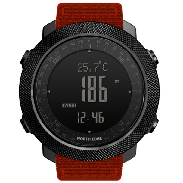 NORTH EDGE Multi-function Waterproof Outdoor Sports Electronic Smart Watch, Support Humidity Measurement / Weather Forecast / Speed Measurement(Orange)