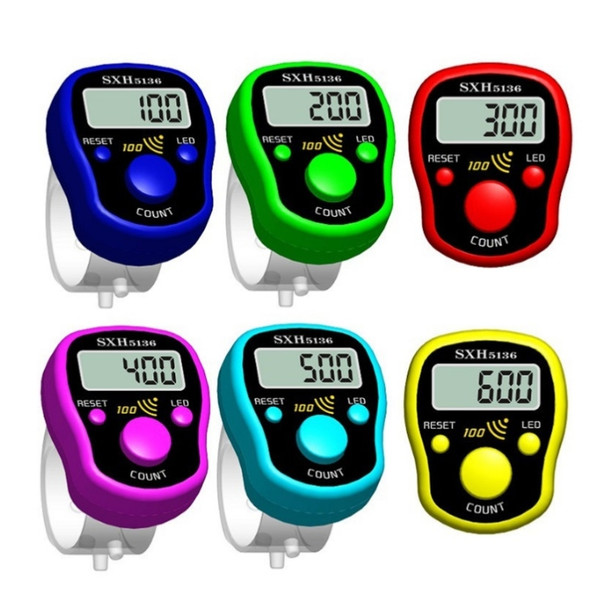 4 PCS LED Luminous Electronic Counter with Sound Reminder Function After A Hundred, Random Colour Delivery