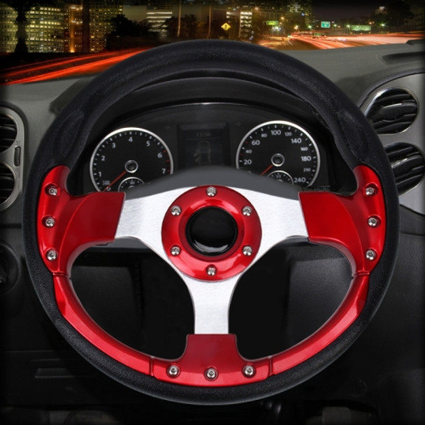 Car Modified Racing Sport Horn Button Steering Wheel, Diameter: 32cm(Red)