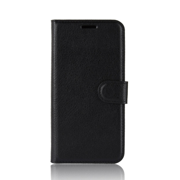 Litchi Texture Horizontal Flip Leather Case for Nokia 7.1, with Wallet & Holder & Card Slots (Black)