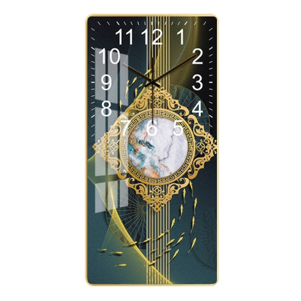 Rectangular Crystal Ceramic Clock Study Living Room Wall Clock Household Simple Clock(n34)