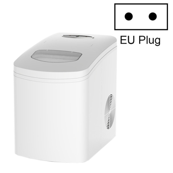 ZB-18 Mini Commercial Ice Maker Milk Tea Shops Bars And Merchants, EU Plug(White)