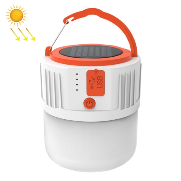 Solar LED Bulb Light Household Emergency Light Mobile Night Market Lamp, Style: V65 80W  24 LED 2 Battery