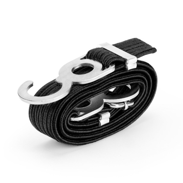 2 PCS Motorcycle Bicycle Trunk Bundle Tape Pull Goods Straps Elastic Rope Rubber Band Luggage Rope, Colour: 1m (Black)