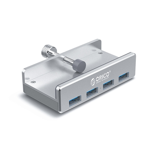 ORICO  MH4PU-P Aluminum Alloy 4 Ports USB3.0 Clip-type HUB(Silver)