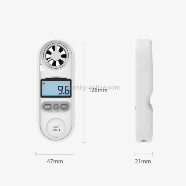 Original Xiaomi Youpin DUKA AM-1 Digital Anemometer with LCD Backlit Display