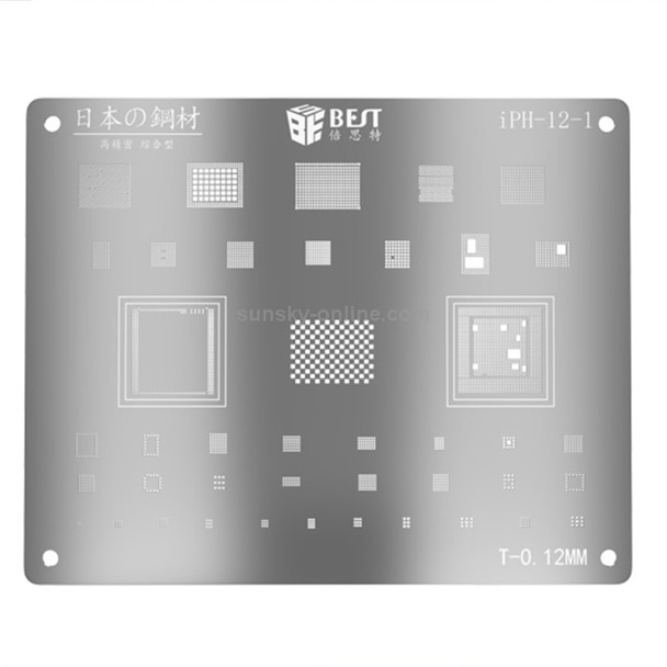 BEST iPH-12-1 CPU Reballing Stencils Template For iPhone