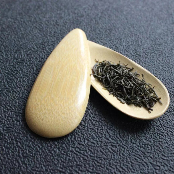 2 PCS Cute Melon seed shape Handmade Mini Bamboo Tea Scoops Kung Fu Tea Spoon Black Green Tea Shovel