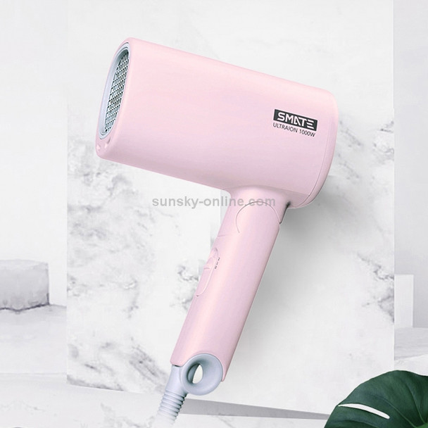 Original Xiaomi Youpin SMATE SH-A123 1000W Anion Electric Portable Folding Hair Dryer Two Speed Quick-Drying (Pink)