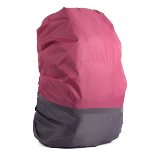 2 PCS Outdoor Mountaineering Color Matching Luminous Backpack Rain Cover, Size: M 30-40L(Gray + Pink)