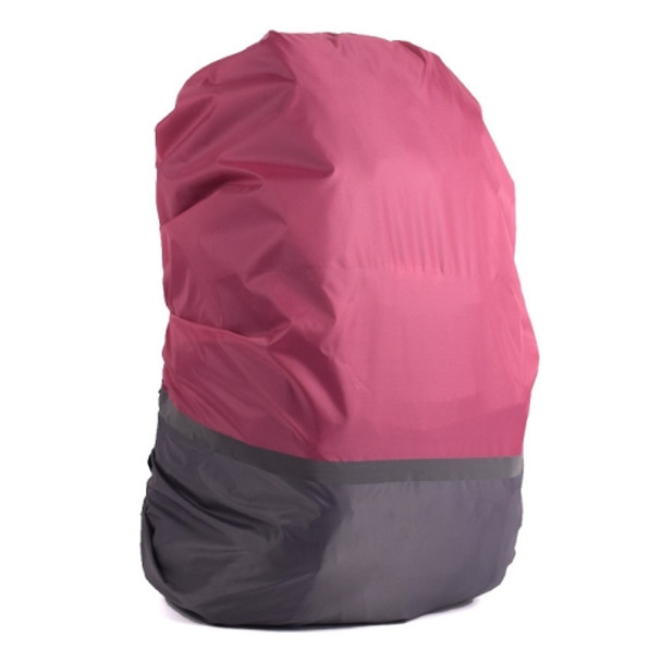 2 PCS Outdoor Mountaineering Color Matching Luminous Backpack Rain Cover, Size: L 45-55L(Gray + Pink)