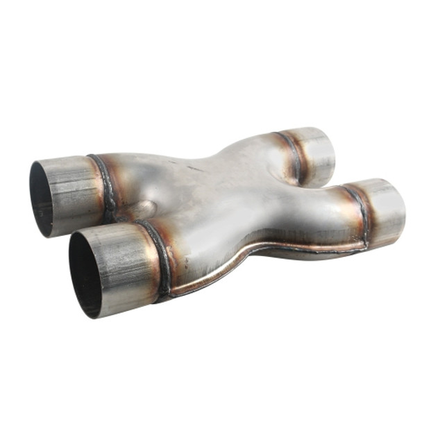 Dual 2.5 inch Car Universal 304 Stainless Steel X-type Exhaust Pipe