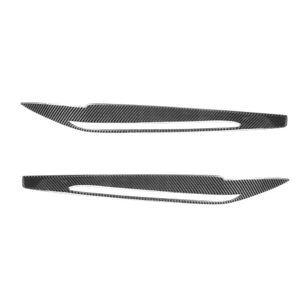 2 PCS / Set Carbon Fiber Car Lamp Eyebrow Decorative Sticker for BMW X5 / F15 2014-2018, Drop Glue Version