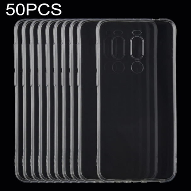 50 PCS 0.75mm Ultrathin Transparent TPU Soft Protective Case for Meizu X8