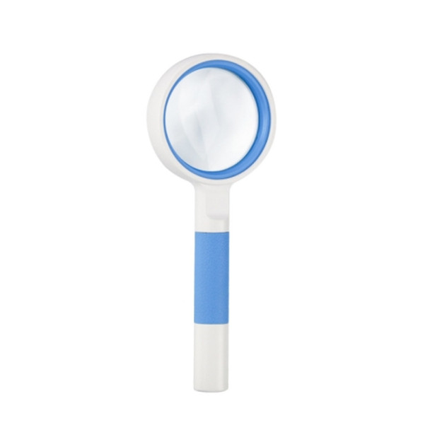 3 PCS Hand-Held Reading Magnifier Glass Lens Anti-Skid Handle Old Man Reading Repair Identification Magnifying Glass, Specification: 50mm 7 Times (Blue White)