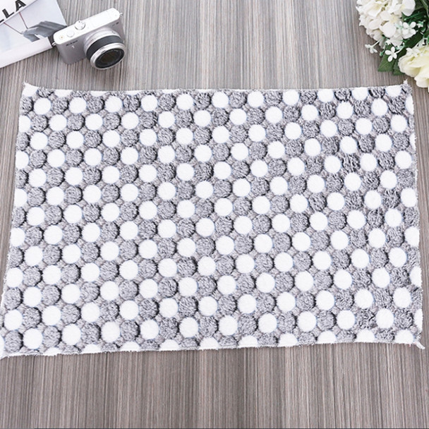 Soft Flannel Pet Blanket Dots Printed Breathable Bed Mat Warm Pet Sleeping Cushion Cover for Pet Dog Cat, Size:M(Grey)