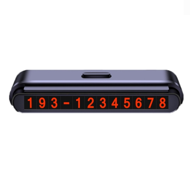 2 PCS One-Click Automatic Hiding Temporary Parking Signs For Cars(Black - Red Numbers)
