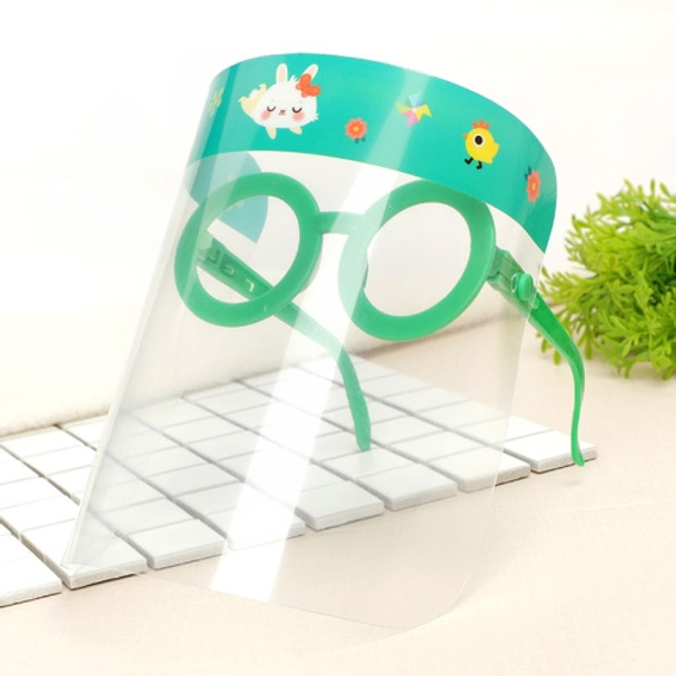 5 PCS Glasses Type Student PET Double-Sided Anti-Fog Splash-Proof Face Shield(Green)