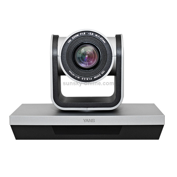 YANS YS-H20U USB HD 1080P Wide-Angle Video Conference Camera with Remote Control, US Plug(Grey)