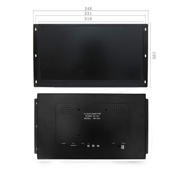 ZGYNK HB1303Q Embedded Industrial Capacitive Touch Display, US Plug, Size: 13.3 inch, Style:Capacitor