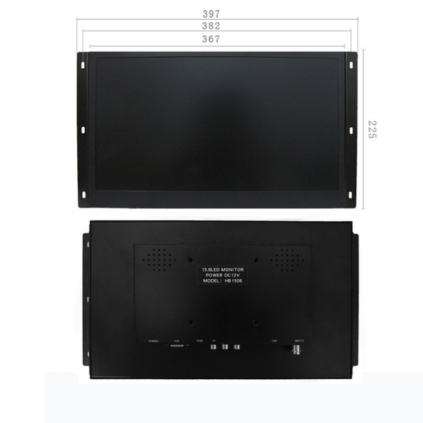 ZGYNK HB1303Q Embedded Industrial Capacitive Touch Display, US Plug, Size: 15.6 inch, Style:Resistor