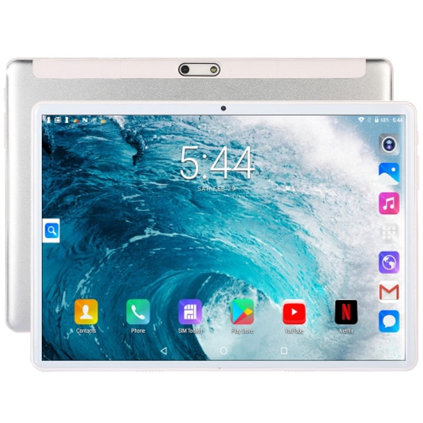 BDF S10 4G LTE Tablet PC, 10.1 inch, 2GB+32GB, Android 9.0, SC9863A Octa Core Cortex-A55, Support Dual SIM & Bluetooth & WiFi & GPS, EU Plug (Silver)