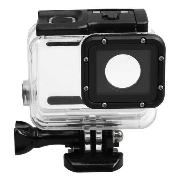 For GoPro HERO5 30m Waterproof PC & ABS Housing Protective Case + Touch Back Cover with Buckle Basic Mount & Long Screw, Backcover Size: 7 x 6 cm