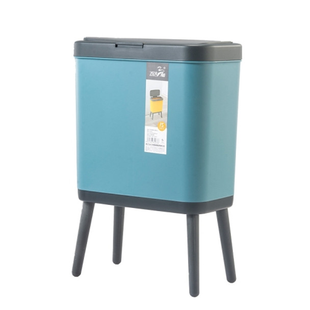 VitunHOO TG3450 Long Legs Trash Can Household Trash Can With Lid(Sky Blue)