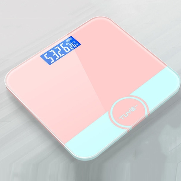 2 PCS TUY 6026 Human Body Electronic Scale Home Weight Health Scale, Size: 28x28cm(Charging Type Pink)